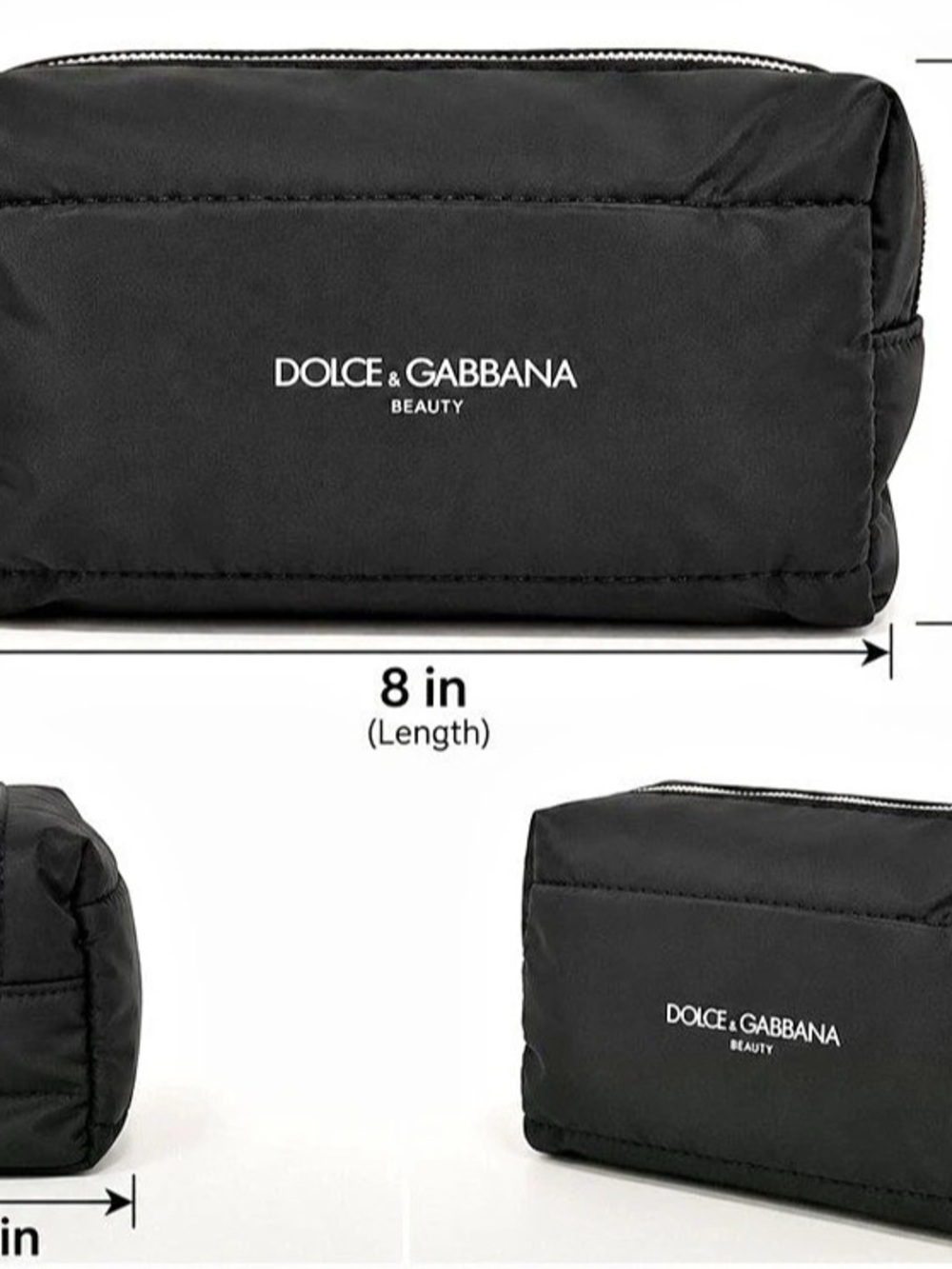 GWP: Dolce & Gabbana Beauty Quilted Black Cosmetic Pouch NWT